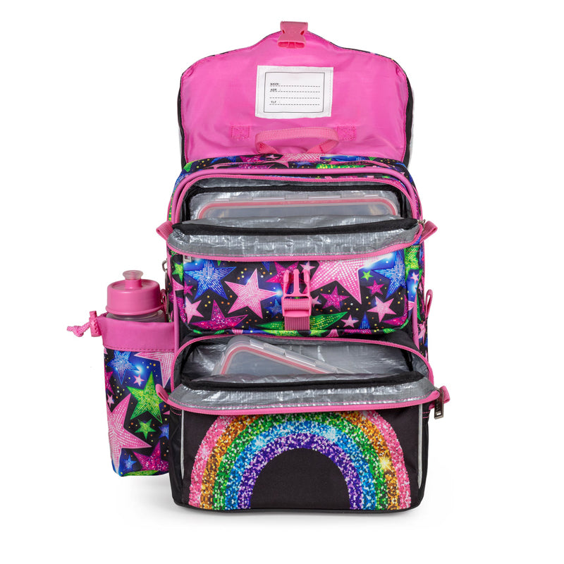 Beginners Shimmer Rainbow Skoletaske