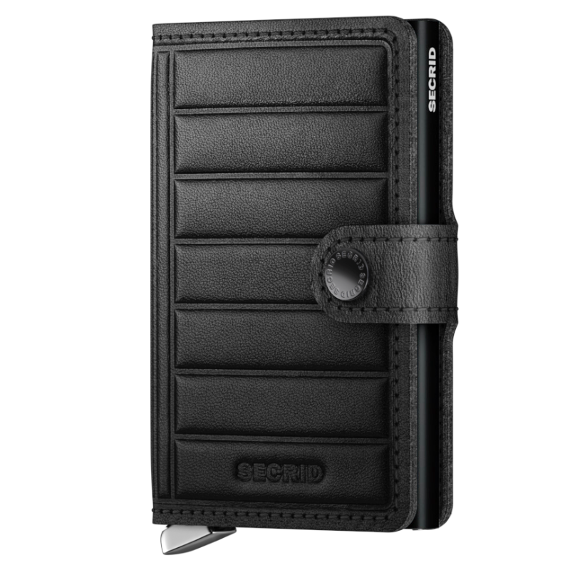 Premium Miniwallet Emboss Lines Black