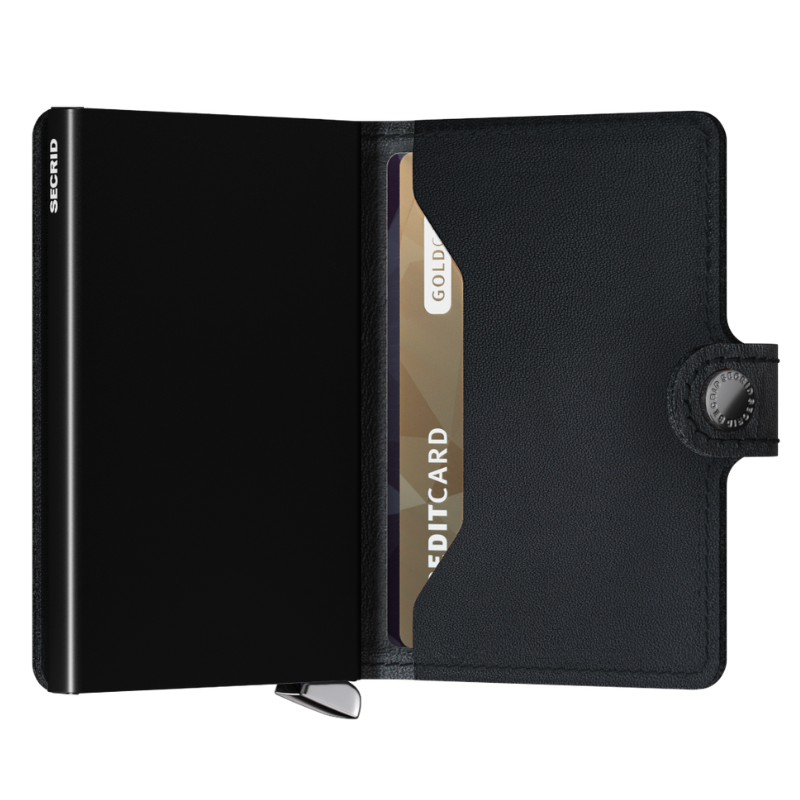 Premium Miniwallet Emboss Lines Black