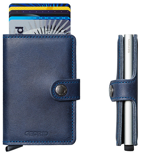 SECRID MINIWALLET BLUE VINTAGE KORTHOLDER