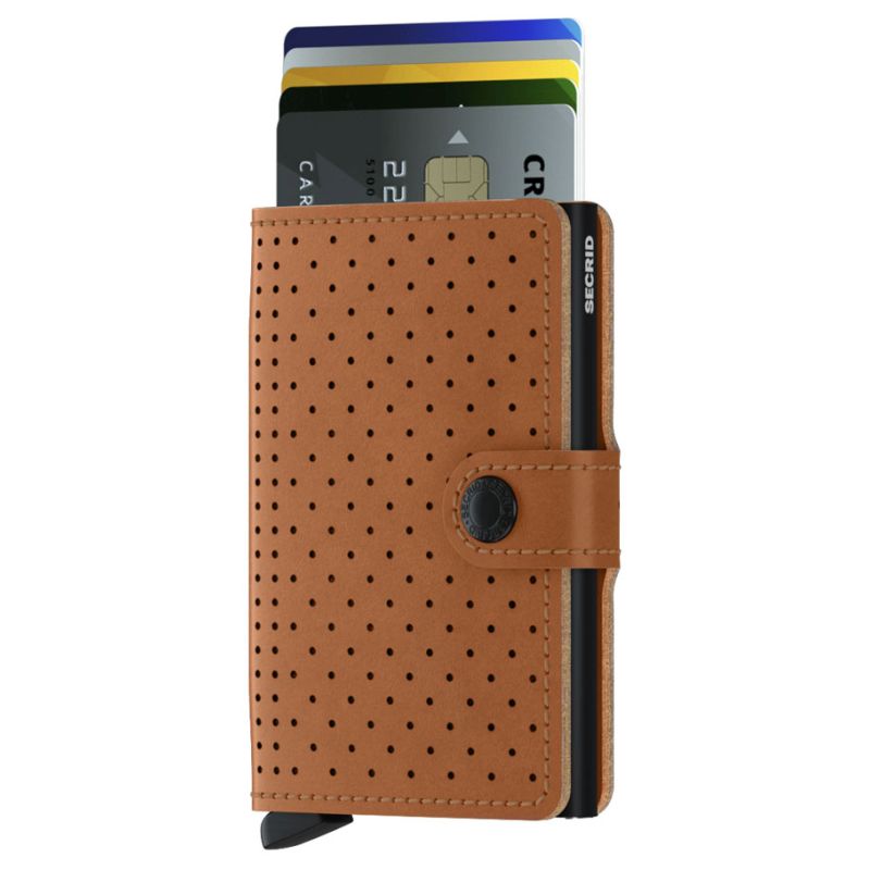 Miniwallet Perforated Cognac