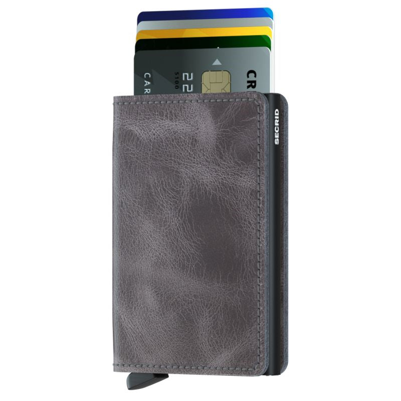 SECRID SLIMWALLET GREY BLACK VINTAGE