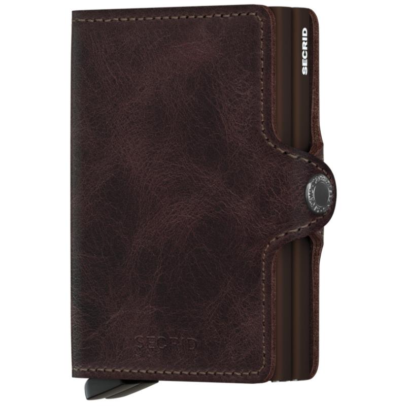 SECRID TWINWALLET CHOCOLATE VINTAGE KORTHOLDER