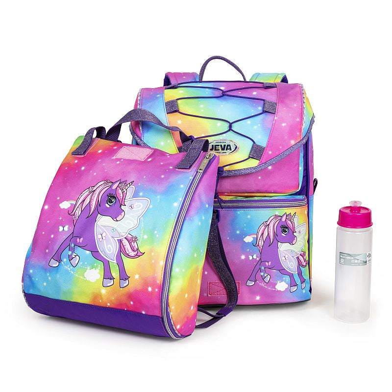 JEVA INTERMEDIATE SKOLETASKE RAINBOW ALICORN