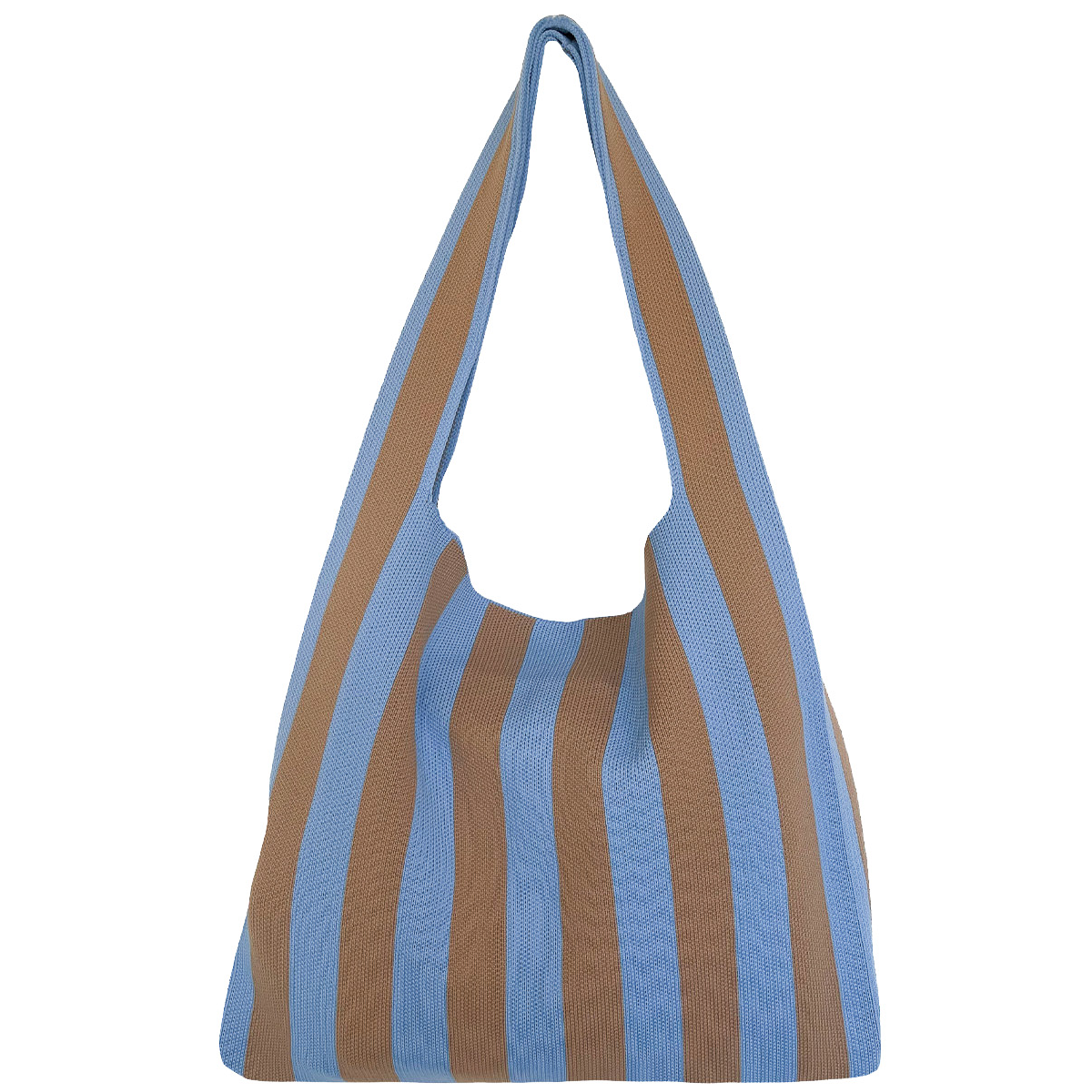 Lyseblå/Beige Stribet 03
