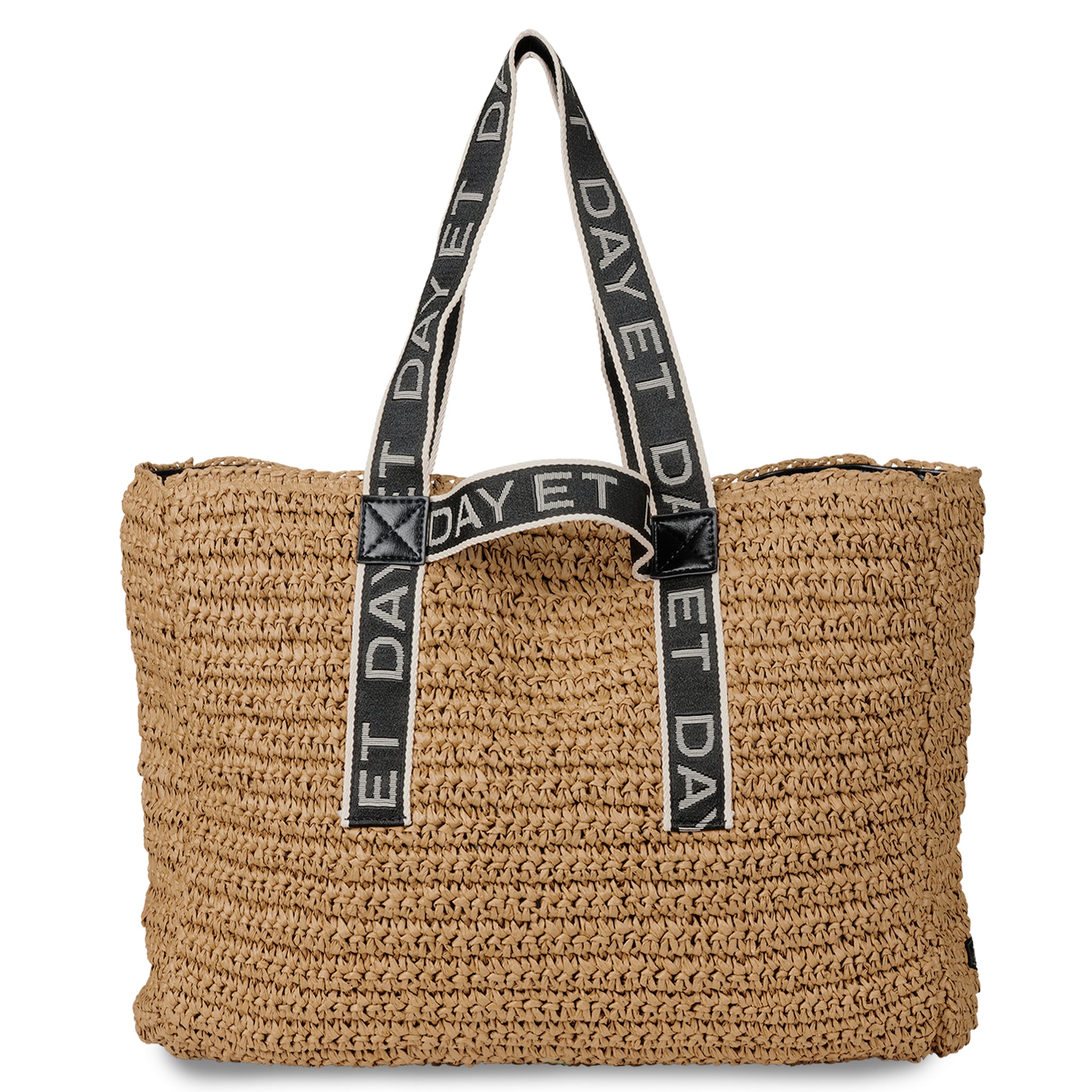 DAY RAFFIA LOGO SKULDERTASKE