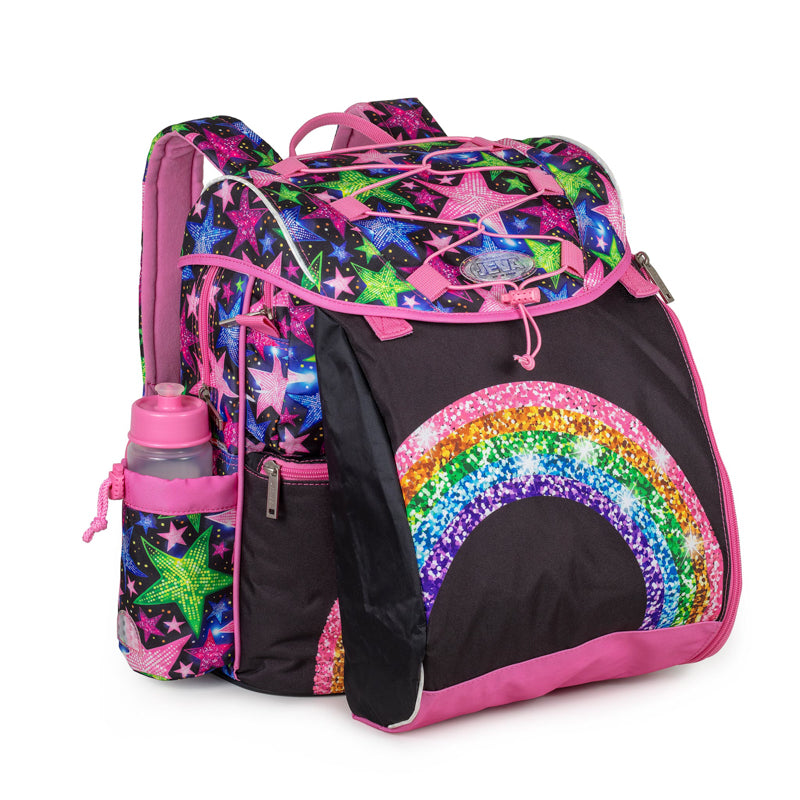 JEVA INTERMEDIATE SHIMMER RAINBOW SKOLETASKE