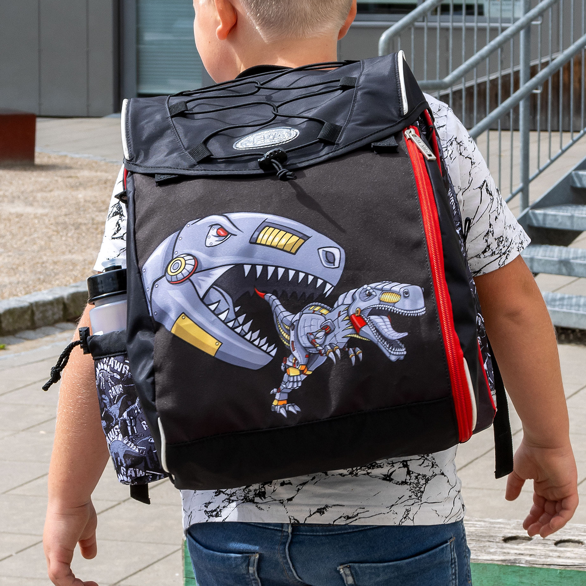Intermediate Dinosaur Robot Skoletaske