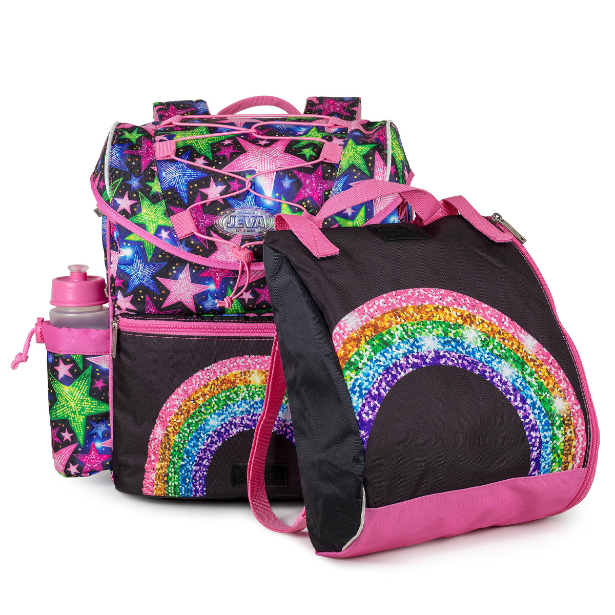 Intermediate Shimmer Rainbow Skoletaske
