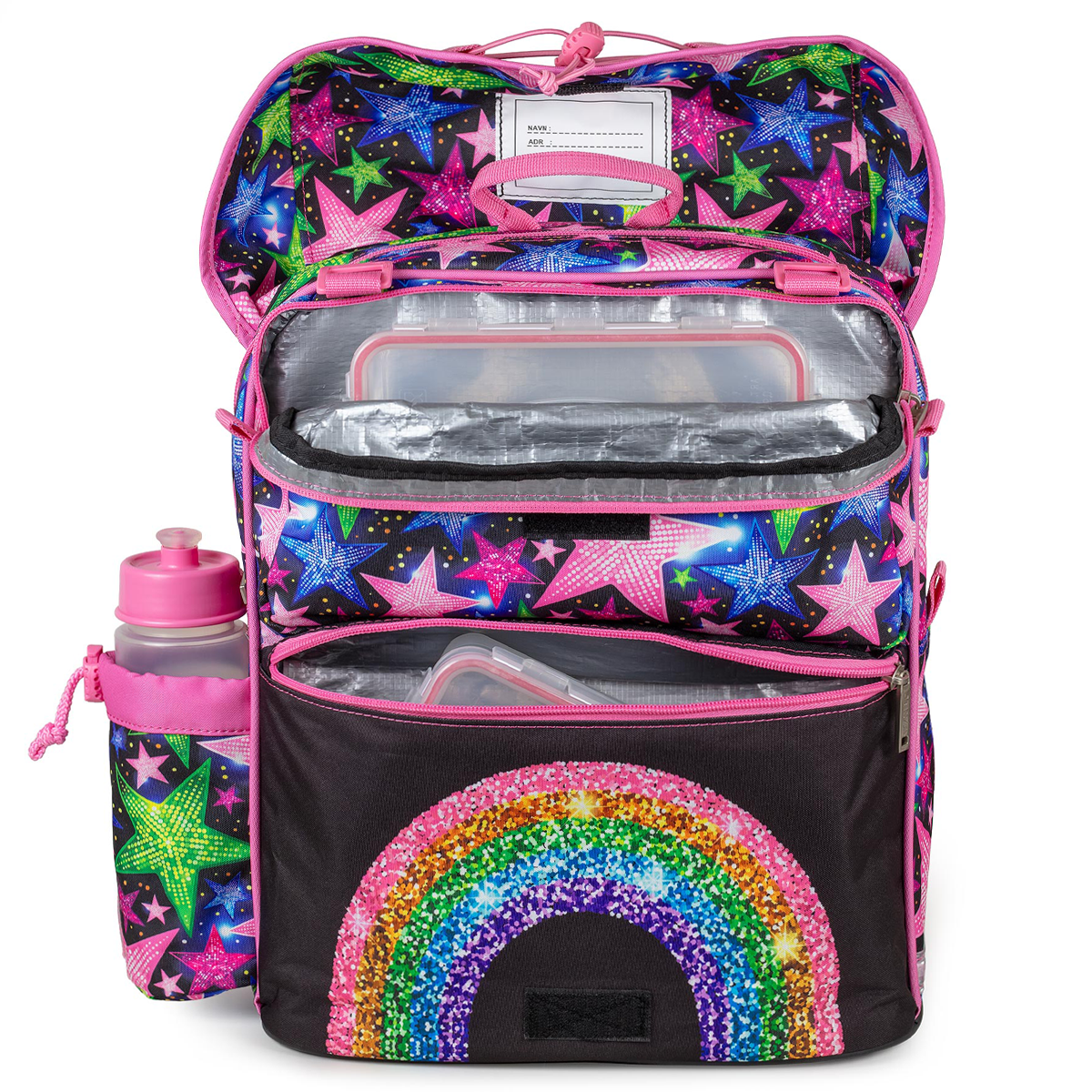 Intermediate Shimmer Rainbow Skoletaske
