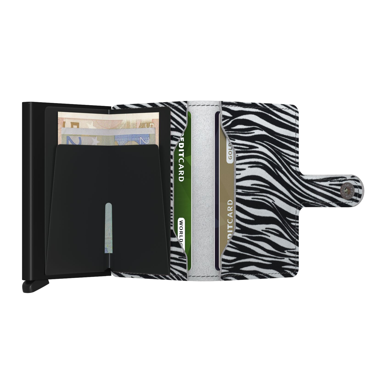 MINIWALLET ZEBRA LIGHT GREY