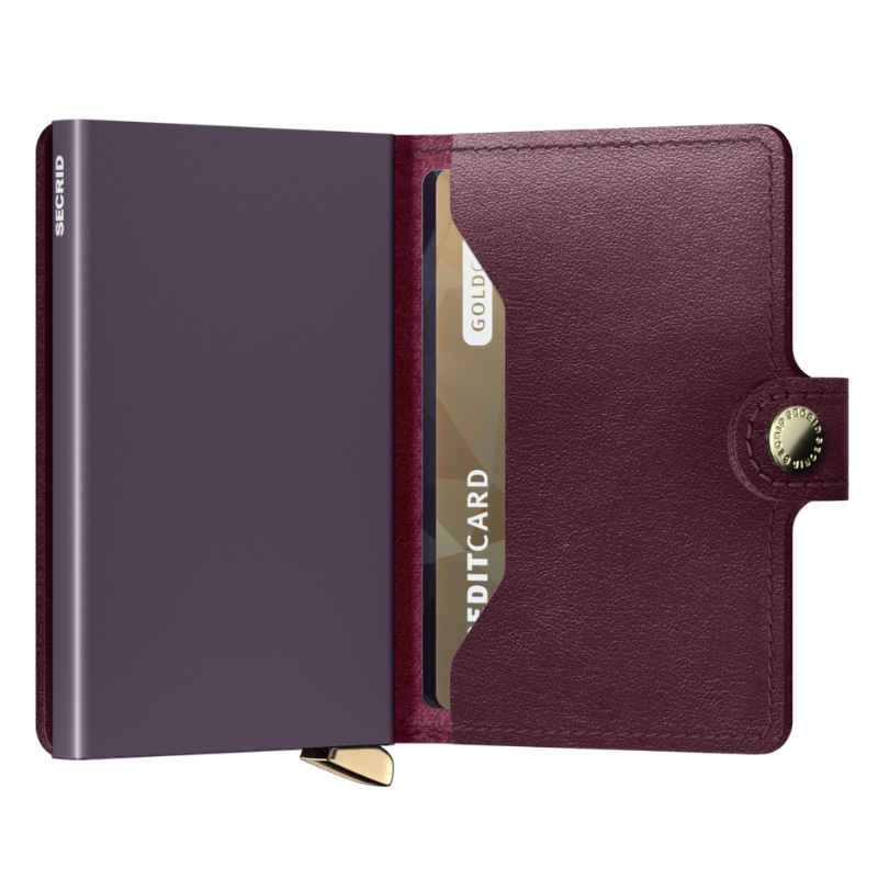 SECRID PREMIUM MINIWALLET DUSK BORDEAUX KORTHOLDER