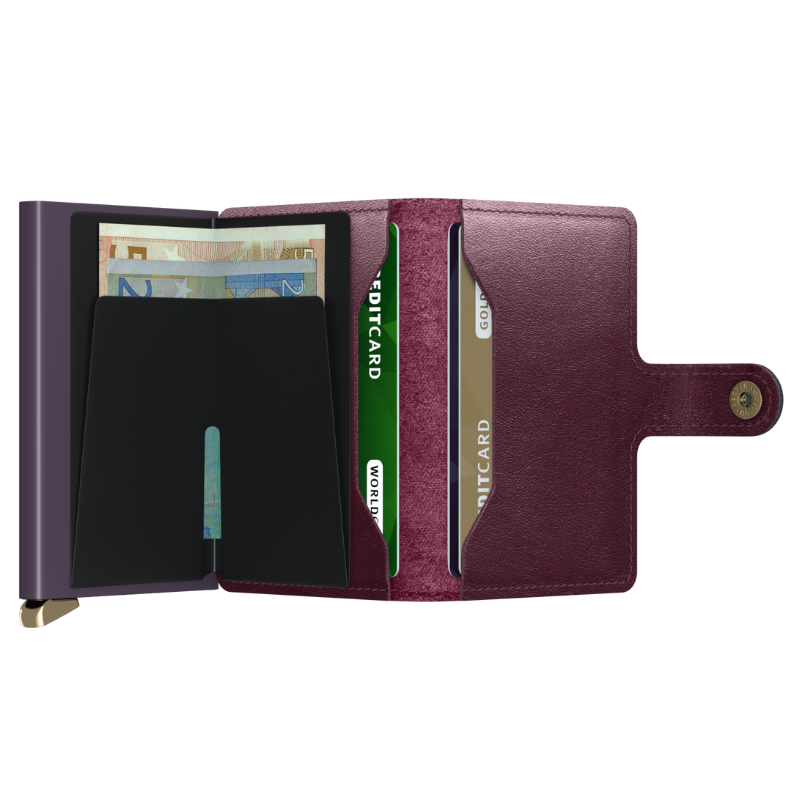 SECRID PREMIUM MINIWALLET DUSK BORDEAUX KORTHOLDER