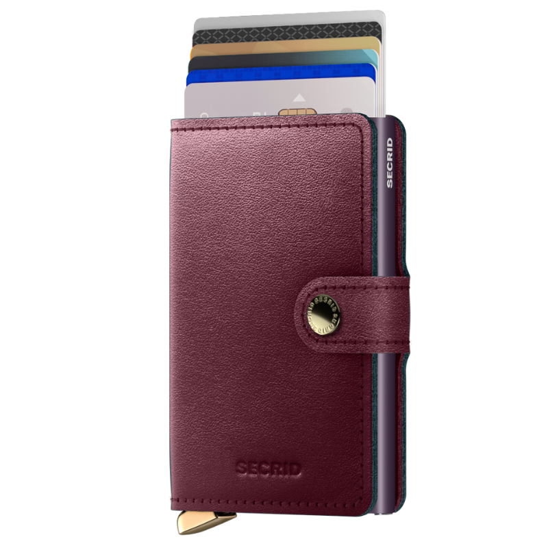 SECRID PREMIUM MINIWALLET DUSK BORDEAUX KORTHOLDER