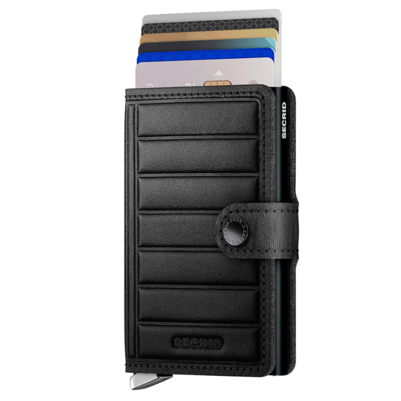 SECRID PREMIUM MINIWALLET EMBOSS LINES BLACK