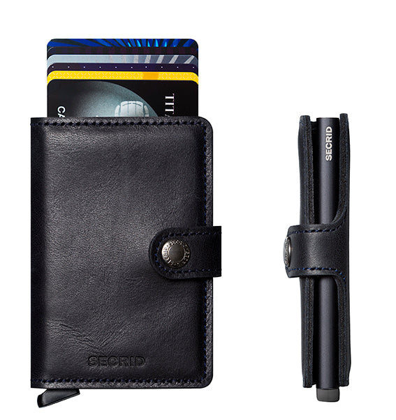 SECRID MINIWALLET BLACK VINTAGE KORTHOLDER