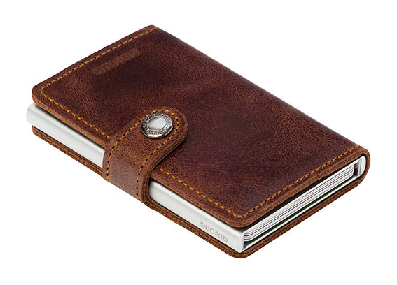 SECRID MINIWALLET BROWN VINTAGE KORTHOLDER