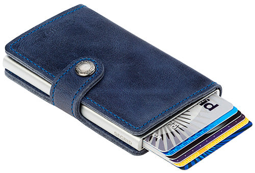 SECRID MINIWALLET BLUE VINTAGE KORTHOLDER