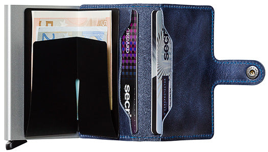 SECRID MINIWALLET BLUE VINTAGE KORTHOLDER