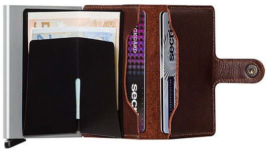 SECRID MINIWALLET DARK BROWN KORTHOLDER