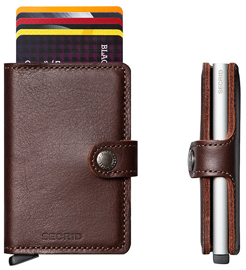 SECRID MINIWALLET DARK BROWN KORTHOLDER