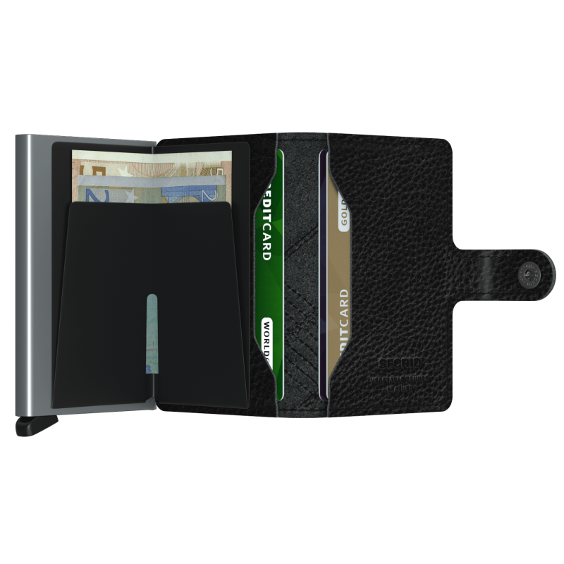 SECRID MINIWALLET STITCH LINEA BLACK KORTHOLDER