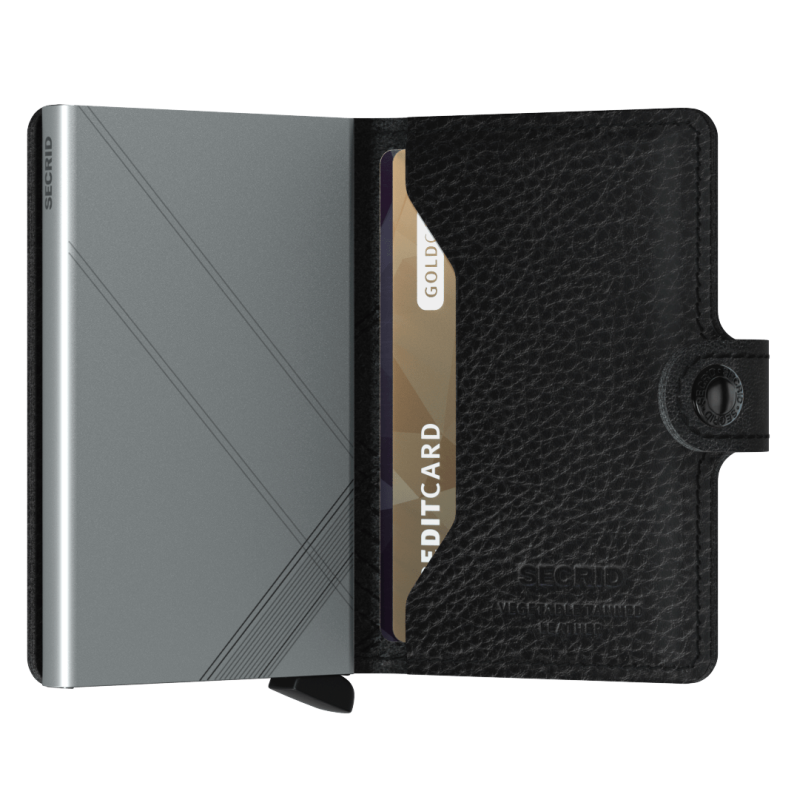 SECRID MINIWALLET STITCH LINEA BLACK KORTHOLDER