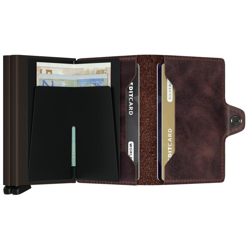 SECRID TWINWALLET CHOCOLATE VINTAGE KORTHOLDER