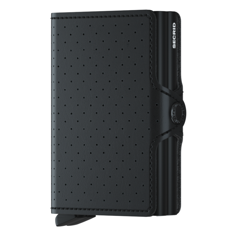 SECRID TWINWALLET PERFORATED BLACK KORTHOLDER