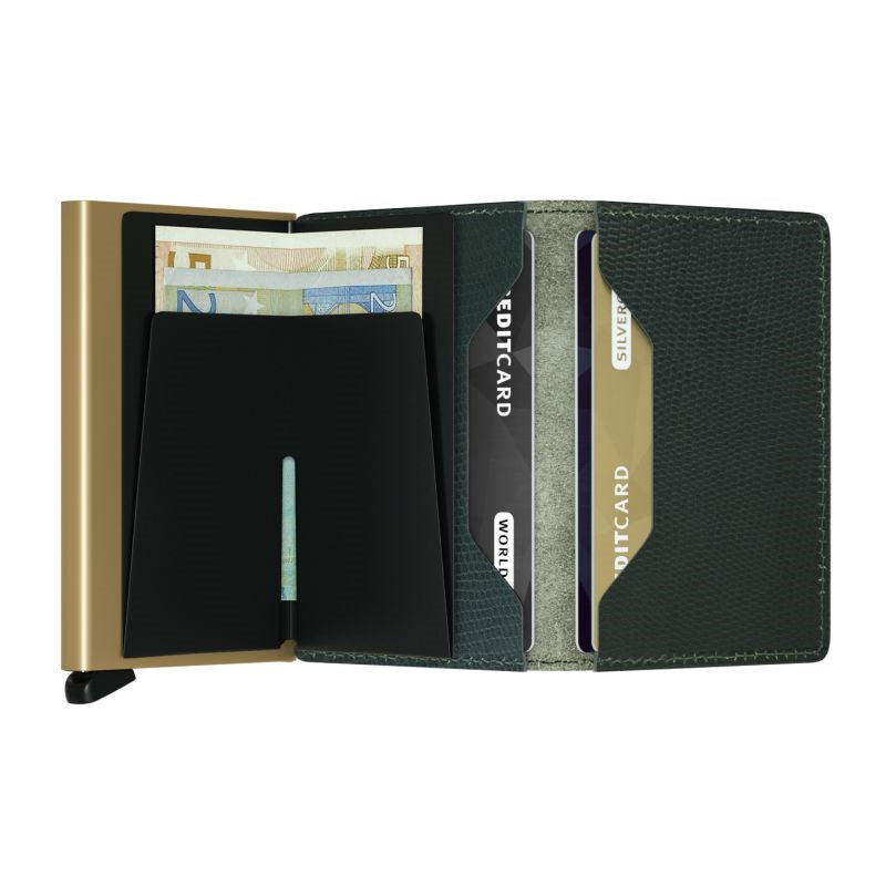 SECRID SLIMWALLET GREEN GOLD RANGO KREDITKORTHOLDER