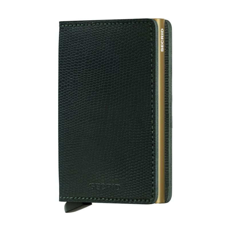 SECRID SLIMWALLET GREEN GOLD RANGO KREDITKORTHOLDER